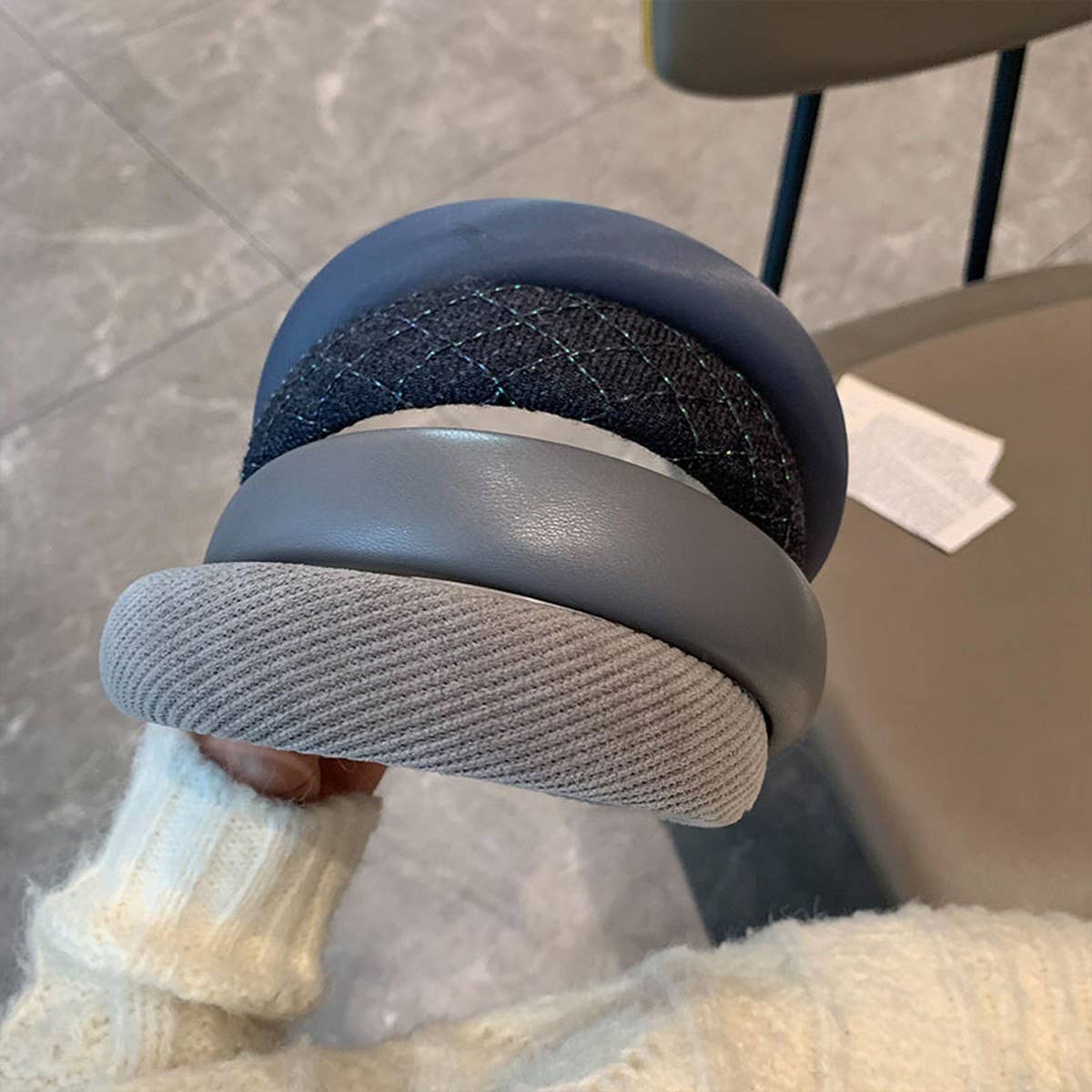 DARK GREY HIGH TOP HEADBAND_CWAHA2388