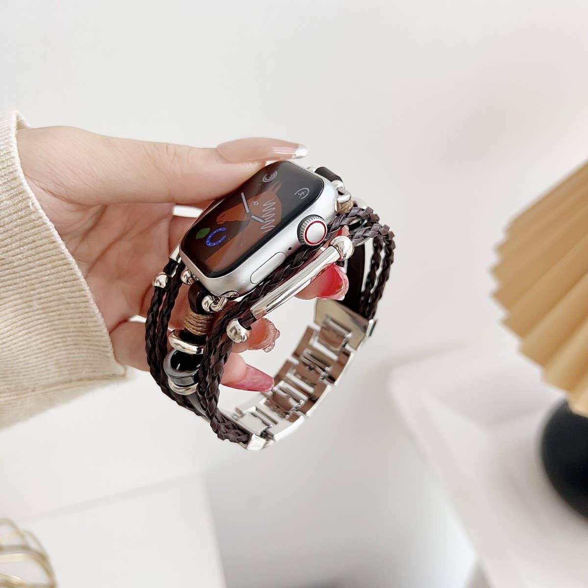 Bohemian Style Iwatch9 Genuine Leatherven Strap_Cwww0067