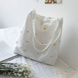 DAISY LACE CANVAS SHOULDER TOTE FOR WOMEN_CWAB5618