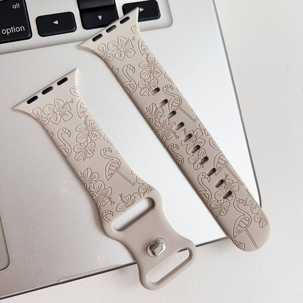 APPLE WATCH ULTRAS9S8 ENGRAVED FLAMINGO STRAP_CWWW0057