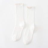 AUTUMN AND WINTER STRIPED LACE WOMENS SOCKS_CWMS0994