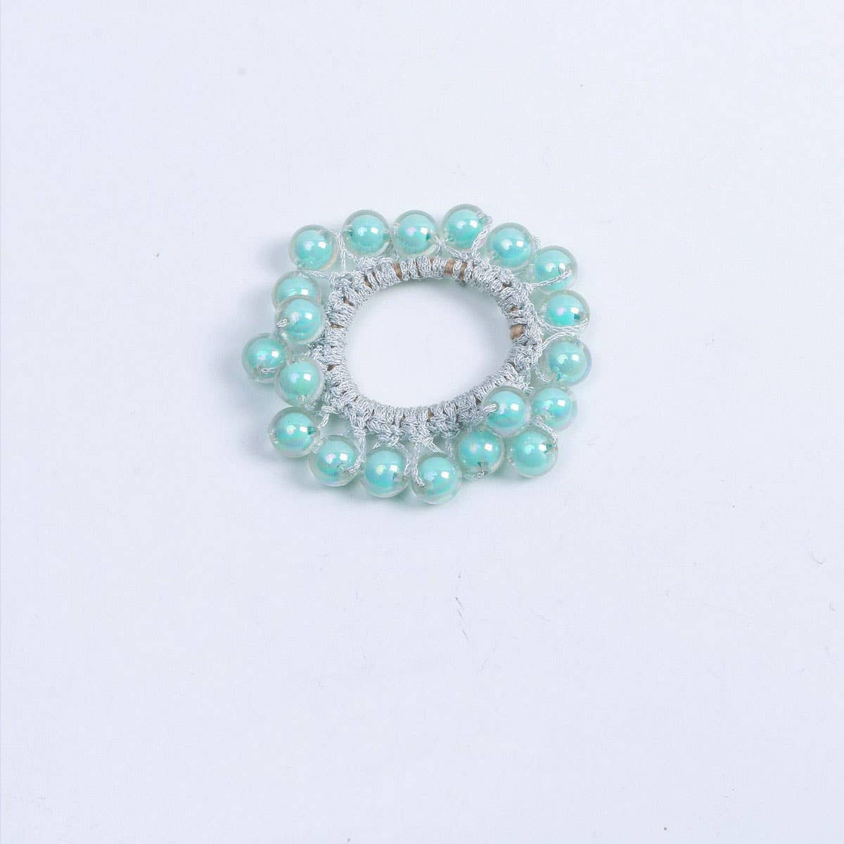 CUTE JELLY BEAD HAIR TIE BOHO SIMPLE HIGH ELASTIC_CWAHA6784