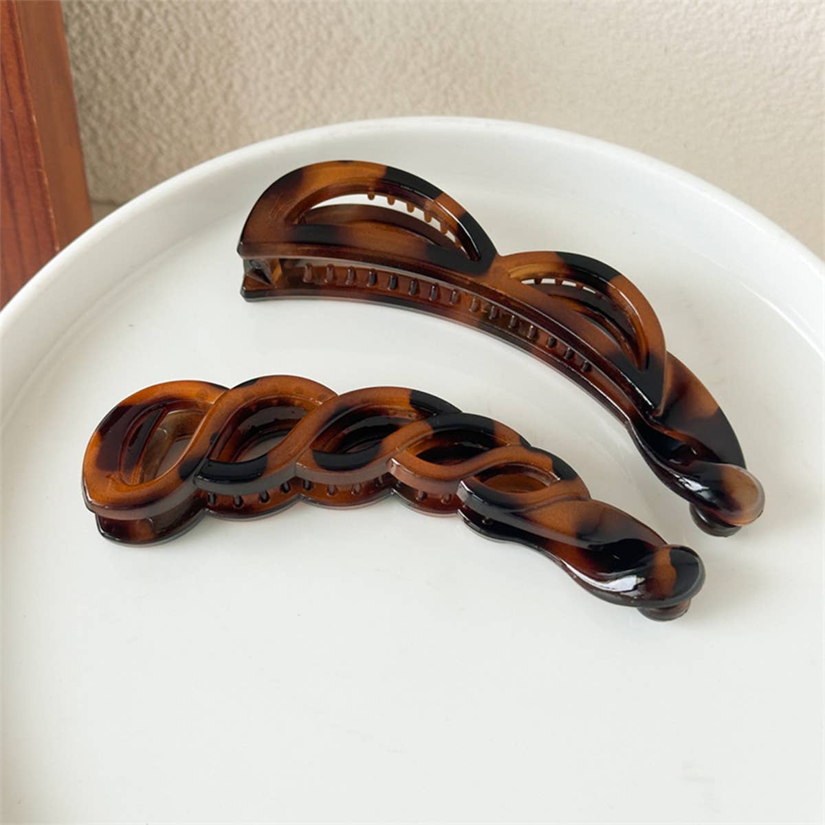 Bow Banana Hair Clip Elegant Ponytail Holder_Cwaha07559