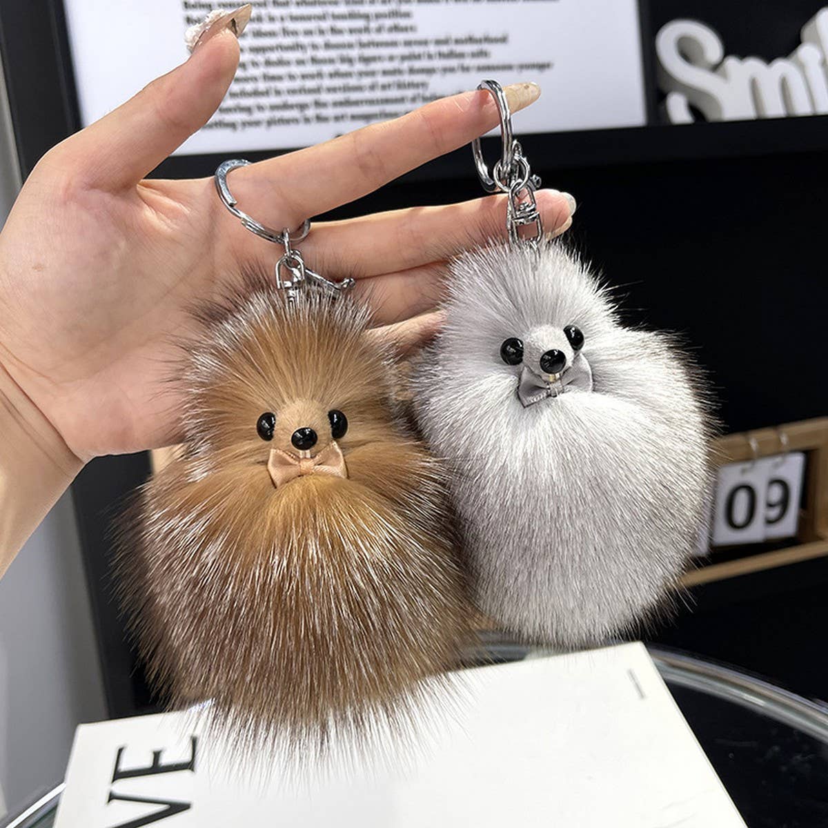 CUTE FOX FUR TAIL DOLL CAR KEYCHAIN BAG PENDANT_CWMM2507