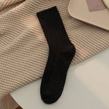 AUTUMN AND WINTER SOLID COLOR ALL MATCH PILE SOCKS_CWMS1048