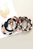 5PCS WOMEN TWO TONE BRAIDED CASUAL HAIR TIE_CWAHA0171