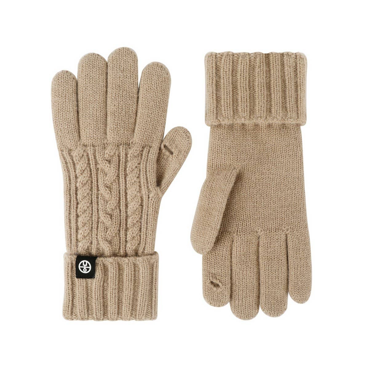 CONTRAST COLOR WOOL KNITTED JACQUARD WARM GLOVES_CWMM2879