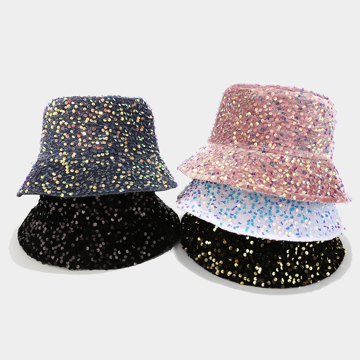 ALL MATCH SEQUINED PERSONALITY STREET BUCKET HAT_CWAB2929