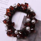 ELEGANT PEARL CRYSTAL HAIR TIE NEW SIMPLE STYLE_CWAHA6780