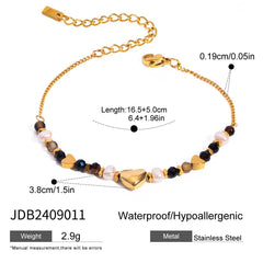 18K GOLD PEARL NATURAL BLACK ONYX BRACELET_CWAJE4889