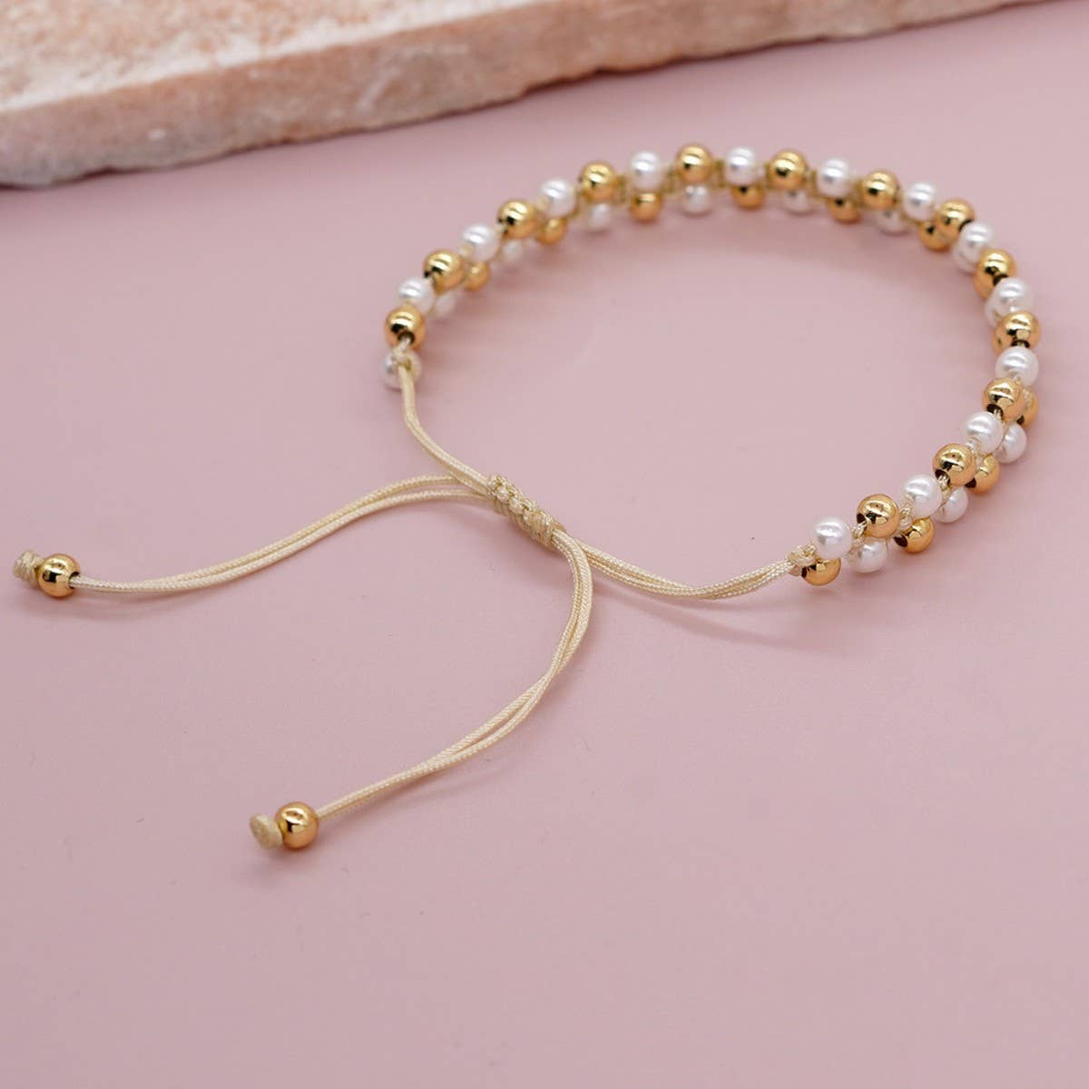 IMITATION PEARL BRACELET PURE HAND WOVEN BRACELET_CWMM3874
