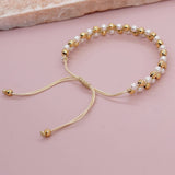 IMITATION PEARL BRACELET PURE HAND WOVEN BRACELET_CWMM3874