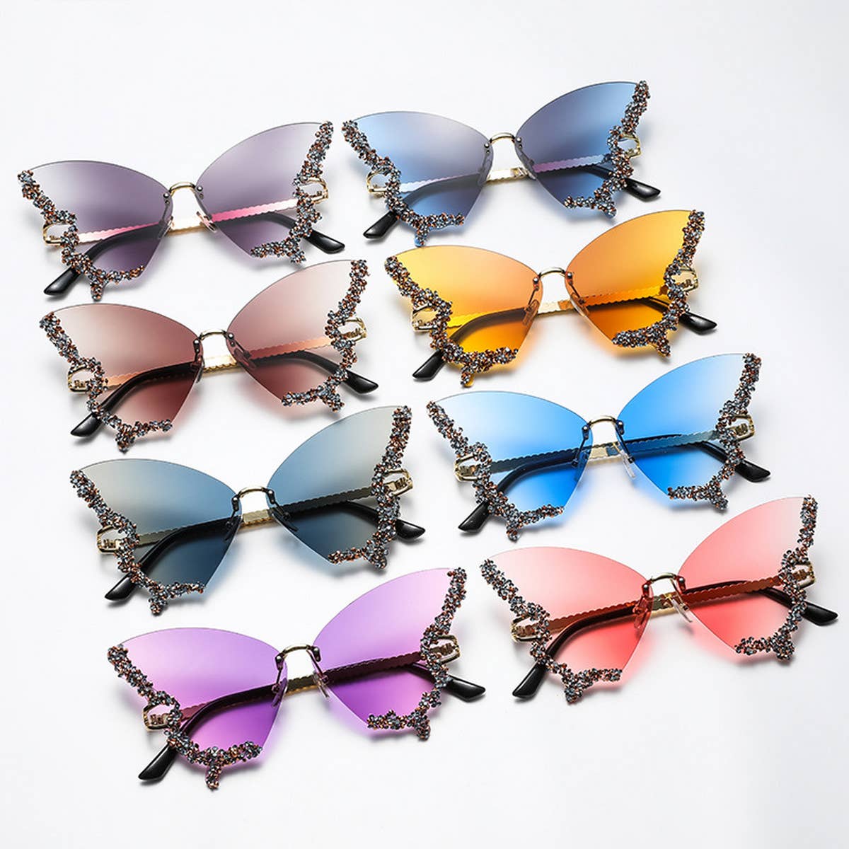 Vintage Rhinestone Butterfly Sunglasses_Cwasg0205