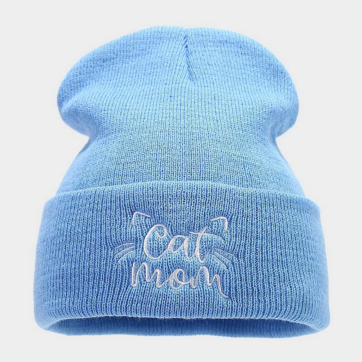 Warm Pile Hat Embroidered Knitted Hat_Cwah1596