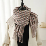 NEW RETRO BRITISH PLAID WARM SCARF_CWASC1441