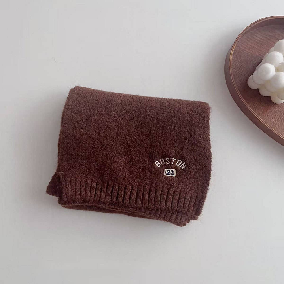 EMBROIDERED WOOL SCARF FOR KIDS WINTER WARMTH_CWASC2107