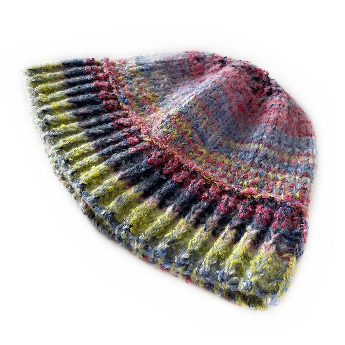 2 6 YEARS OLD KNITTED HAT MIXED COLOR BUCKET HAT_CWAH2048