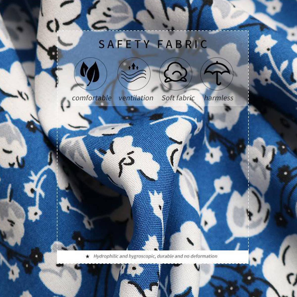 Split-Split Floral Blue Dress