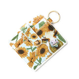 PU LEATHER CARD HOLDER WITH KEYCHAIN ID SLOT_CWAB4938