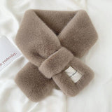 FAUX FUR SCARF KNIT WINTER NECK WRAP FOR WOMEN_CWASC1244