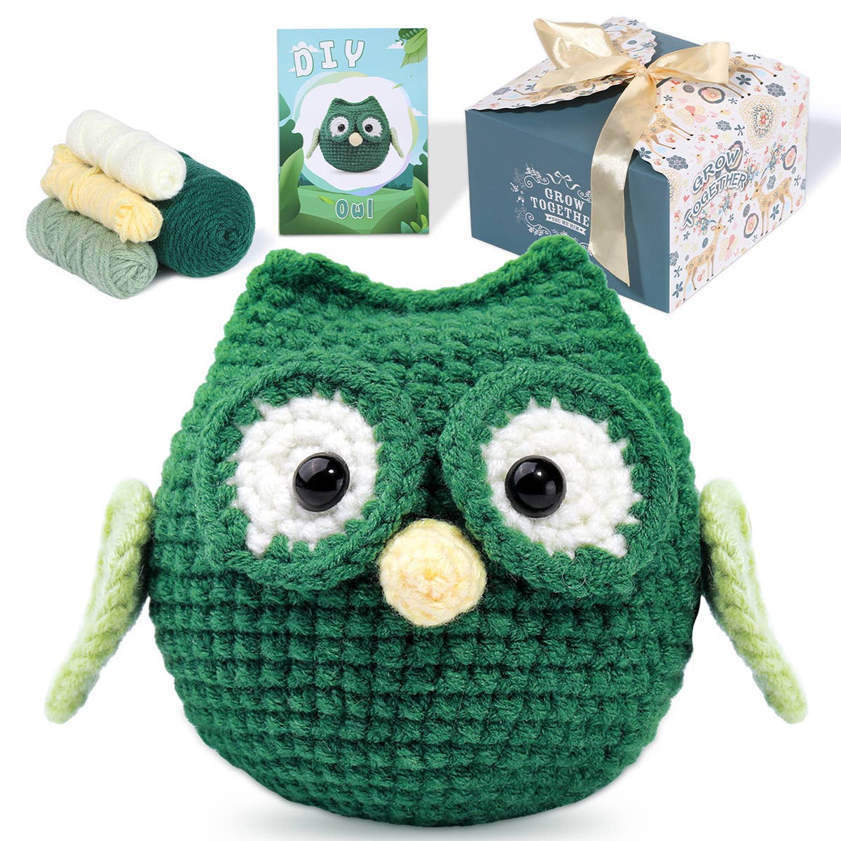 HAND KNITTED DOLL OWL CROCHET SET_CWMM0803