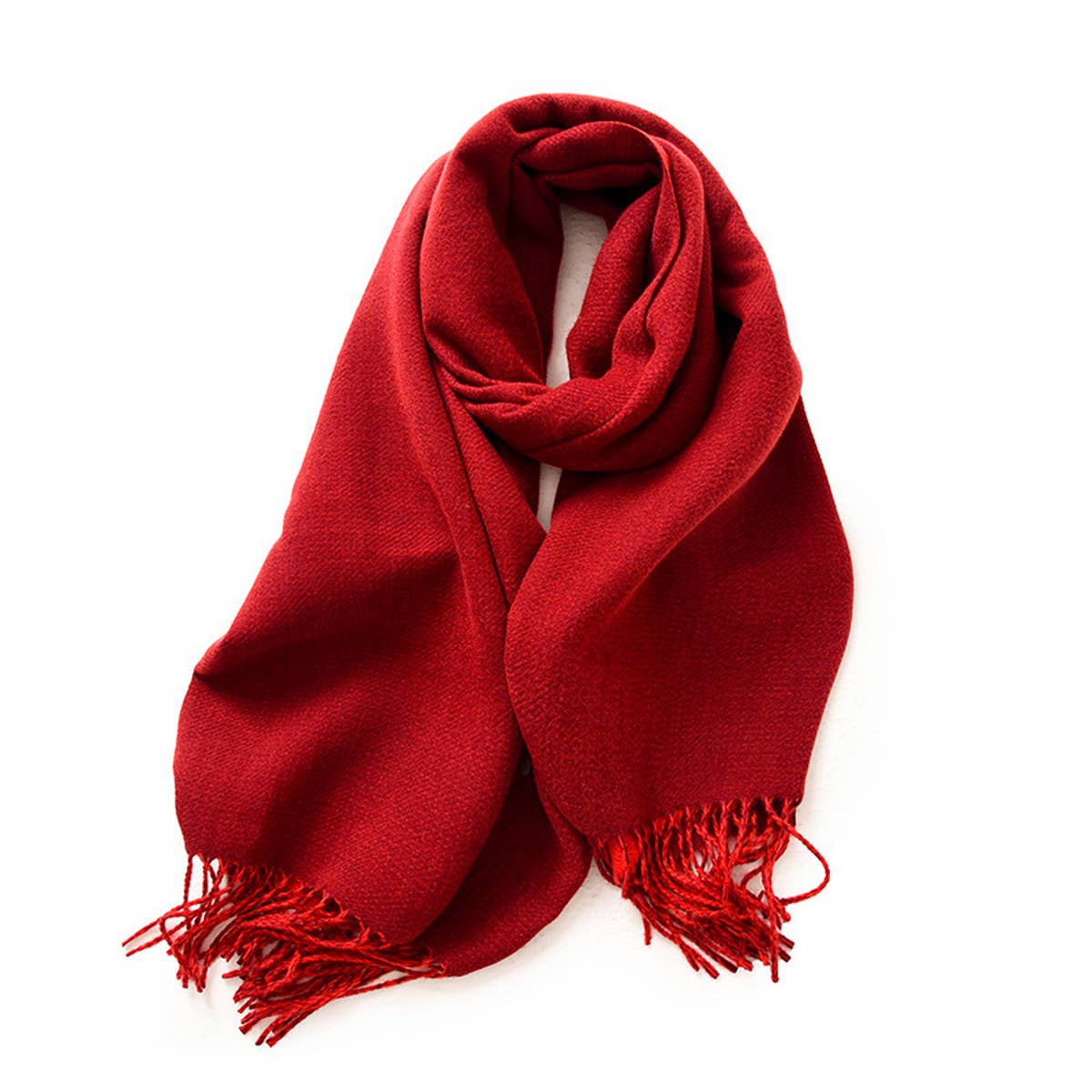 FASHION SCARF SOFT FAUX CASHMERE WITH TASSELS_CWASC0174