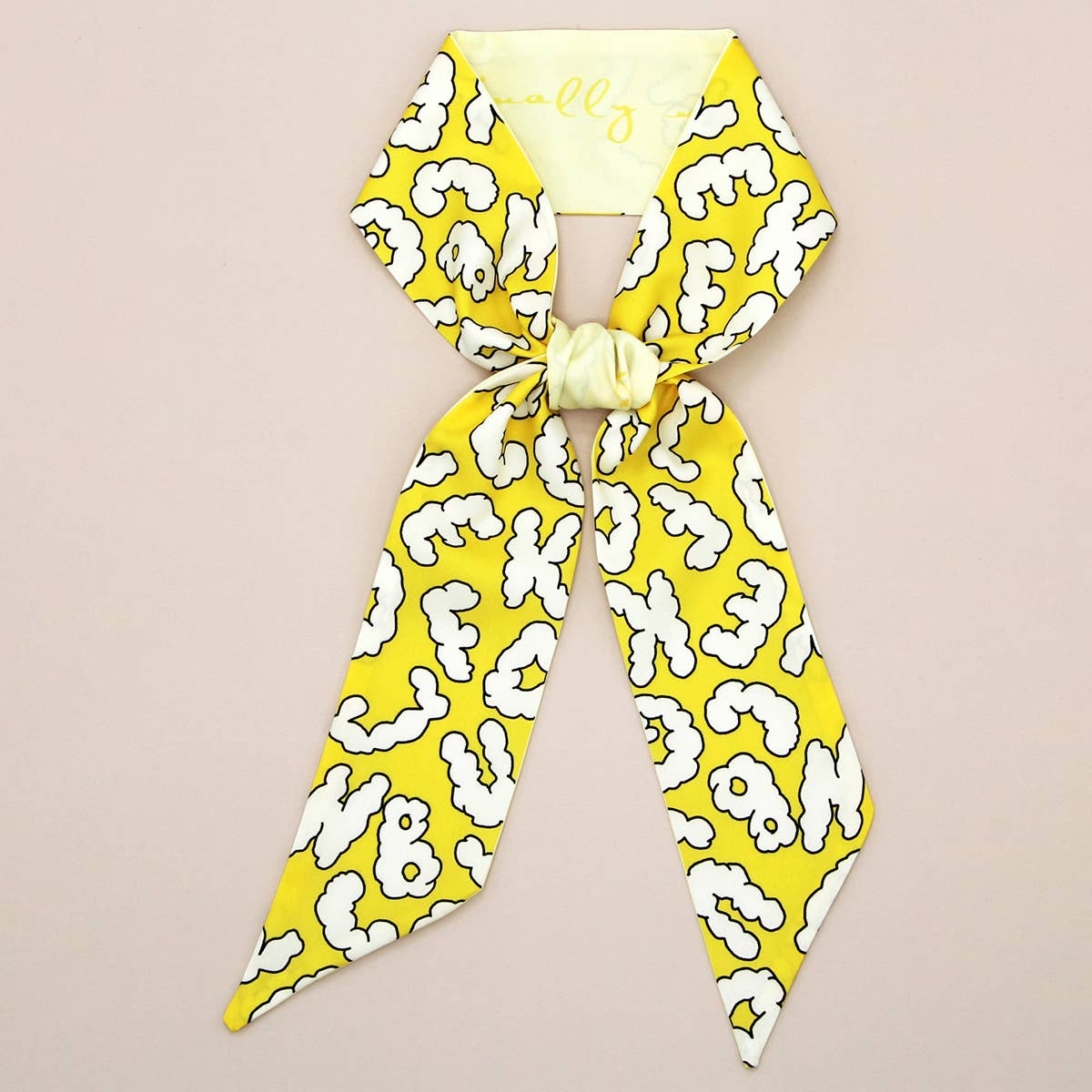 FLORAL LETTER TWILLY SCARF FOR HAIR BAG ACCESSOR_CWASC0094