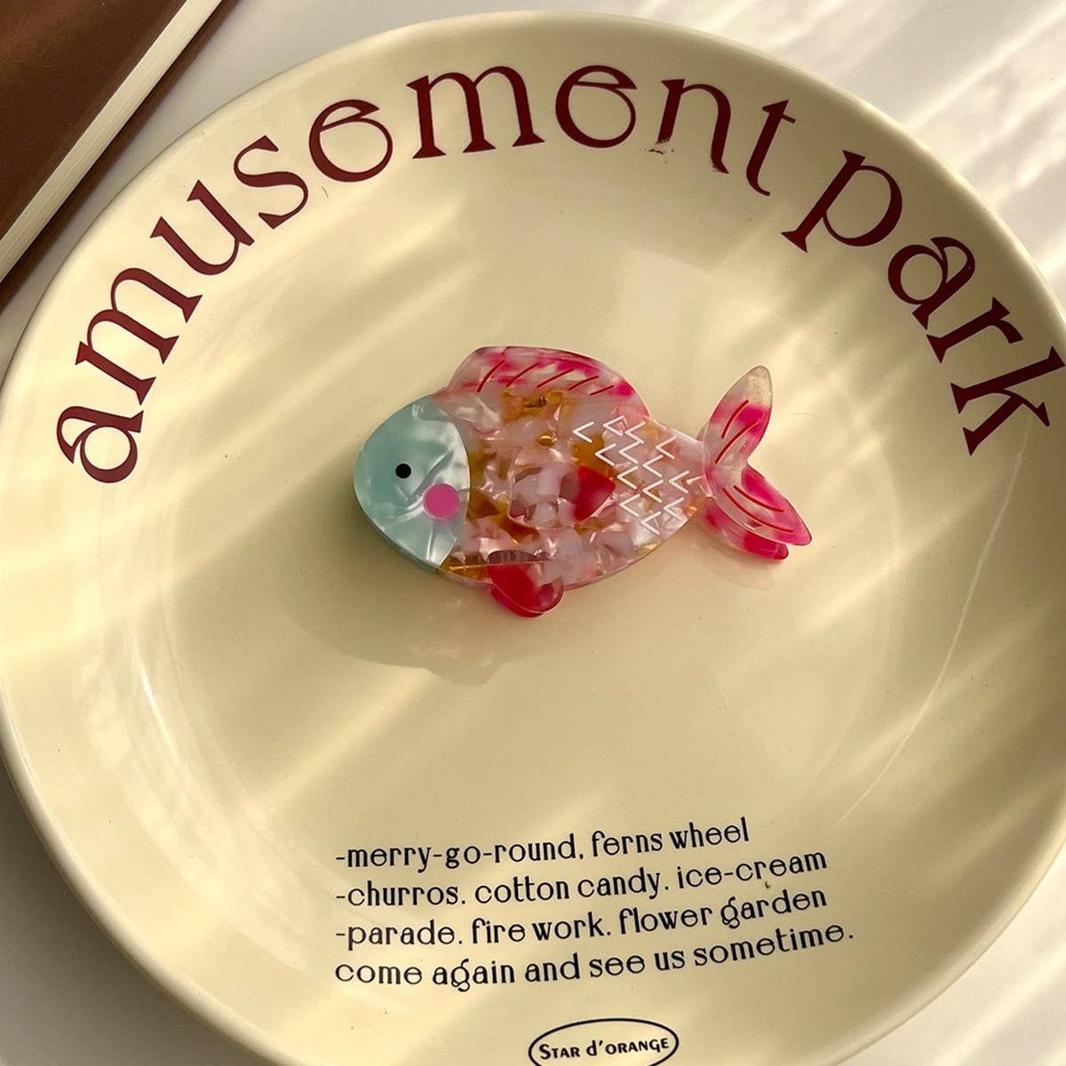 Pink Dolphin Acetate Hair Clip?Ocean Style & Cute_Cwaha5723?