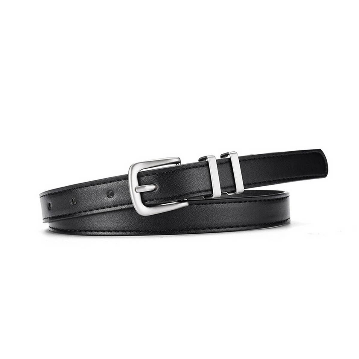 SIMPLE NEW MULTI COLOR SILVER BUCKLE BELT_CWABE0586