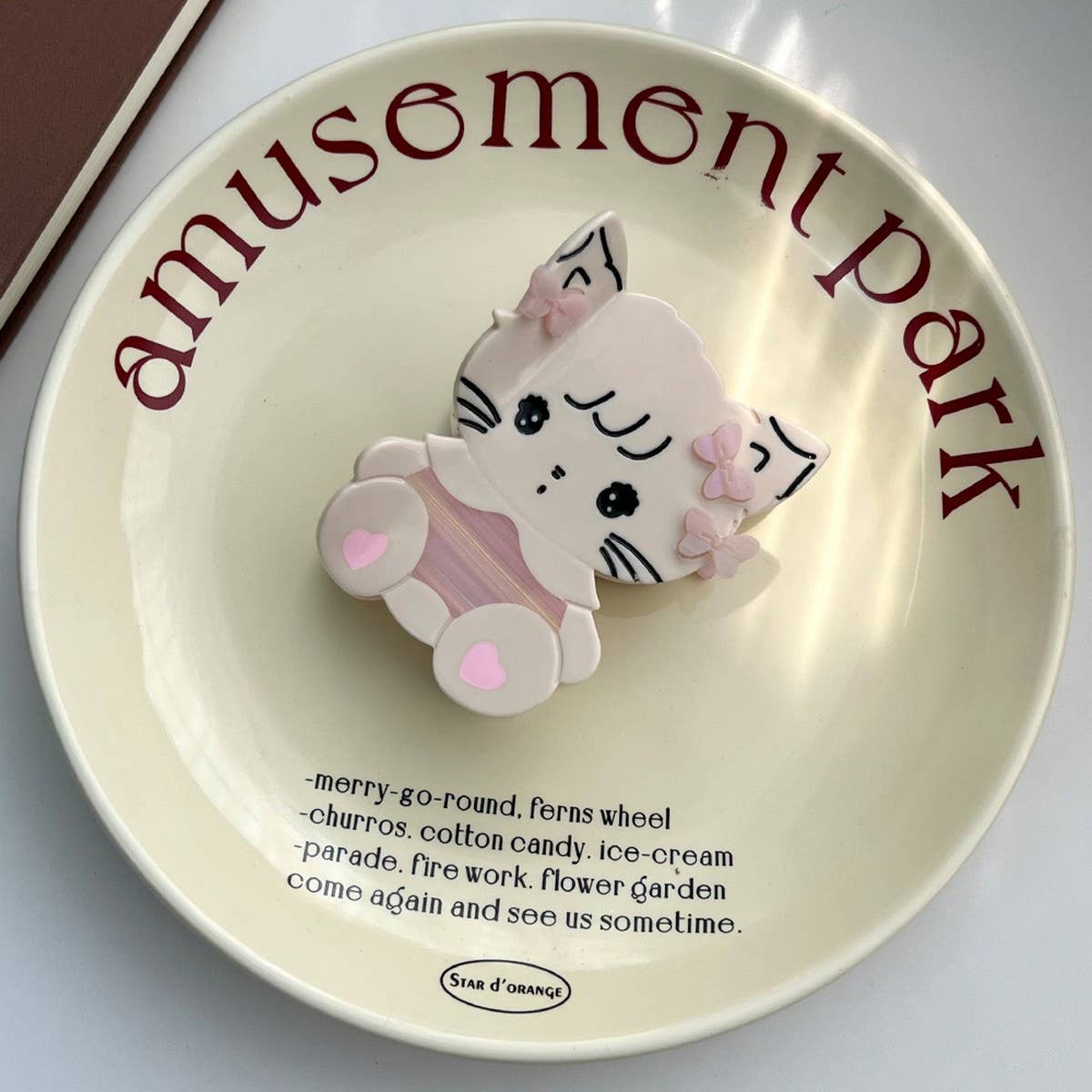 CUTE ACETATE CAT CLAW CLIP MEDIUM HAIR ACCESSORY_CWAHA5887