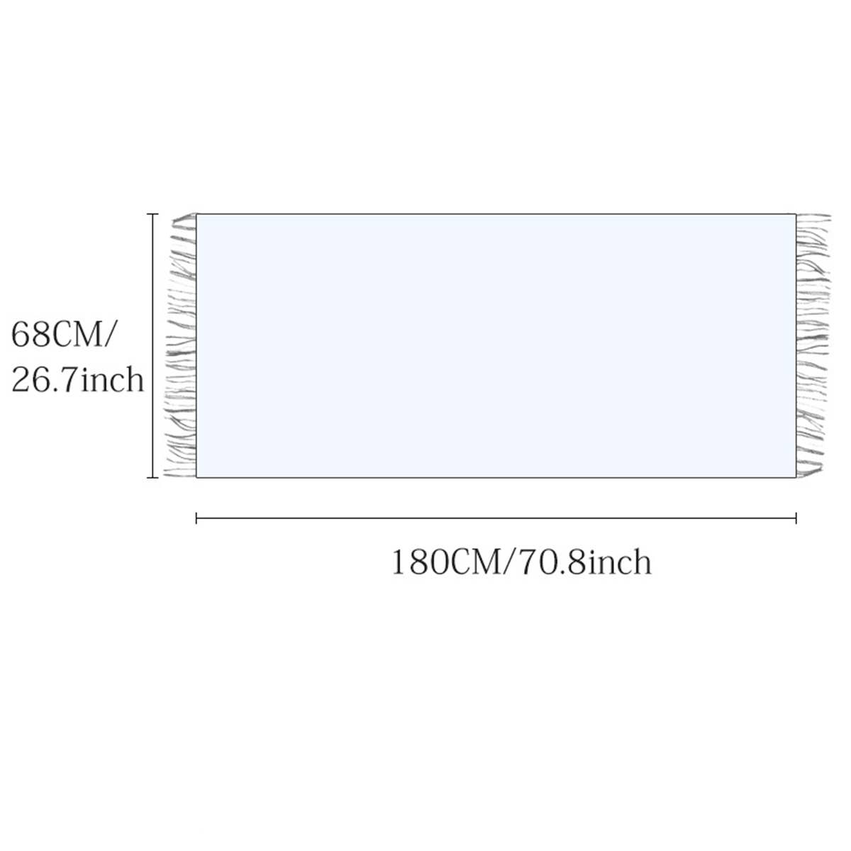 Vintage Stripe Knit Scarf Unisex Winter Wrap