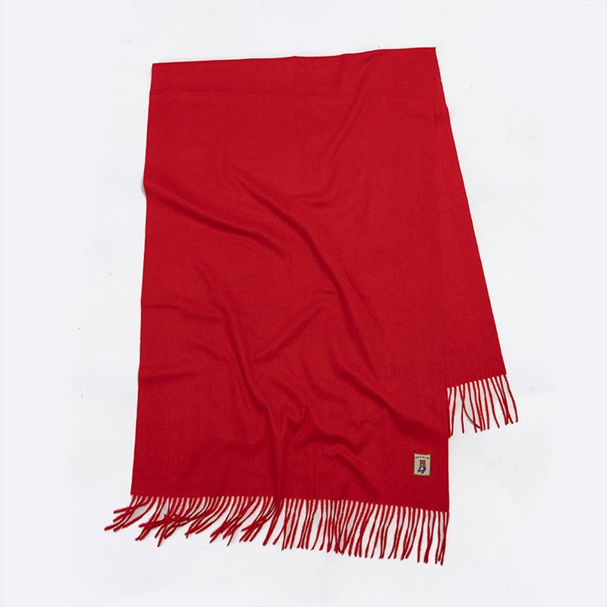 Wool Blend Solid Scarf-Sof Thick Bear Label Wrap_Cwasc2338