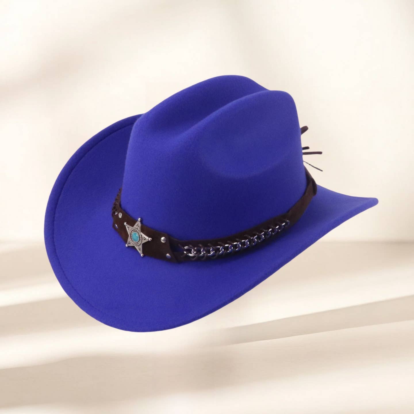STAR DECOR WESTERN COWBOY FELT SUN HAT_CWAH3650