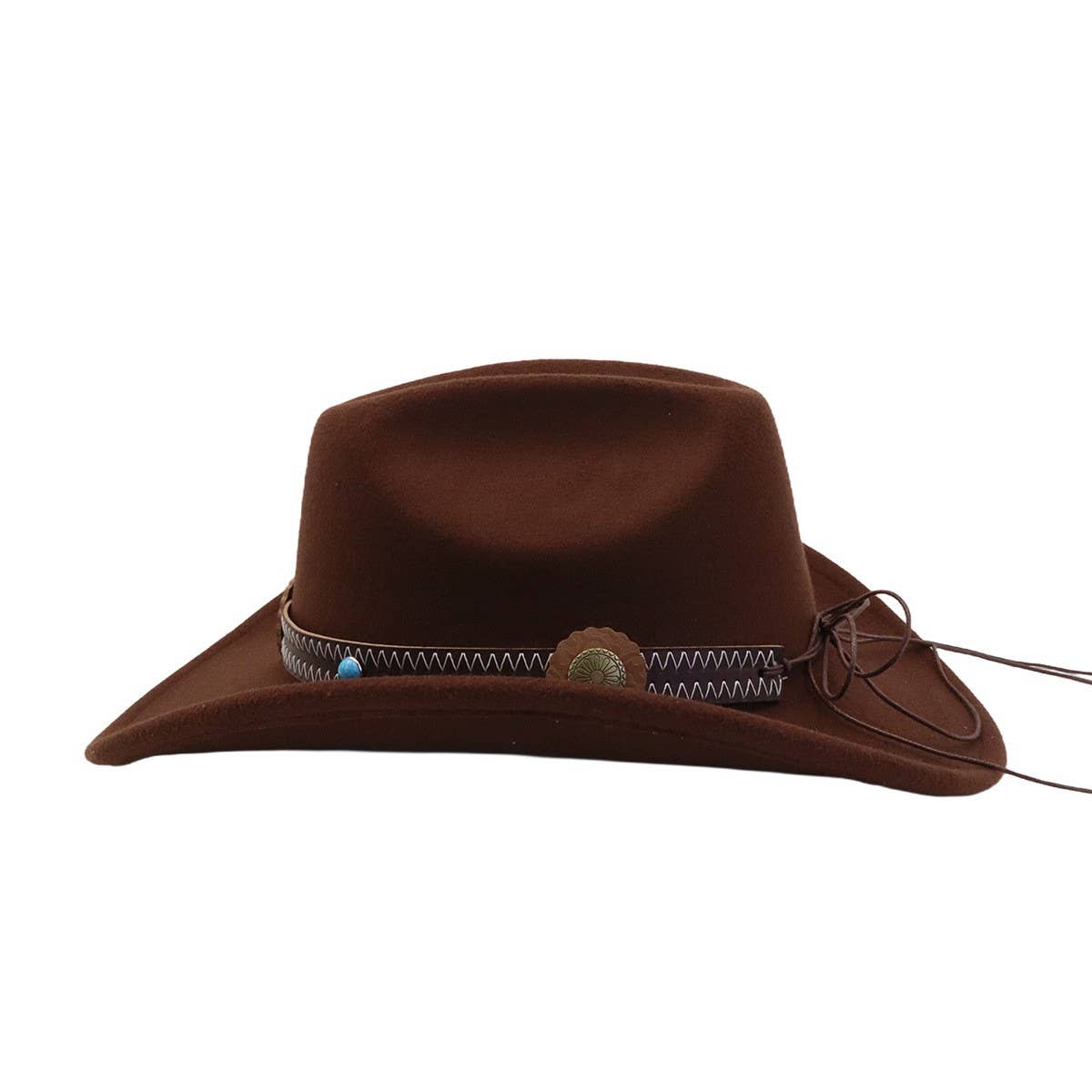 COUPLE FEDORA JAZZ HAT WESTERN ETHNIC WOOL HAT_CWAH04382