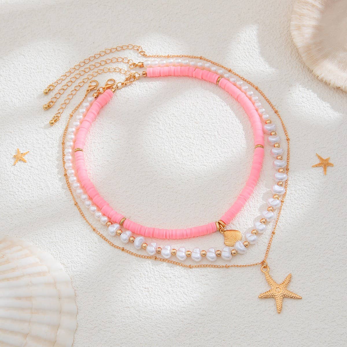 NEW BEACH STYLE OCEAN SHELL BEADED NECKLACE_CWMM3145