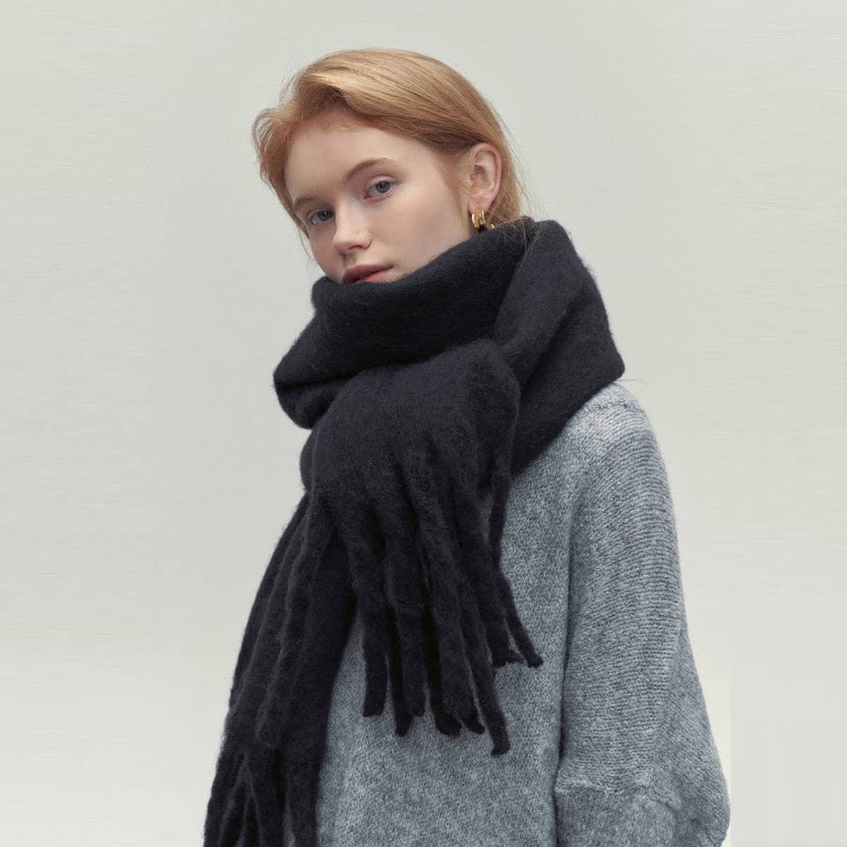 COZY SOLID LONG SCARF FOR WOMEN FALL WINTER_CWASC2289