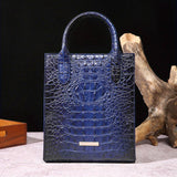 RETRO LARGE CAPACITY CROCODILE SHOULDER BAG_CWAB0925