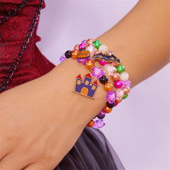 Christmas Beaded Stretch Bracelet Set Women_Cwaje05639