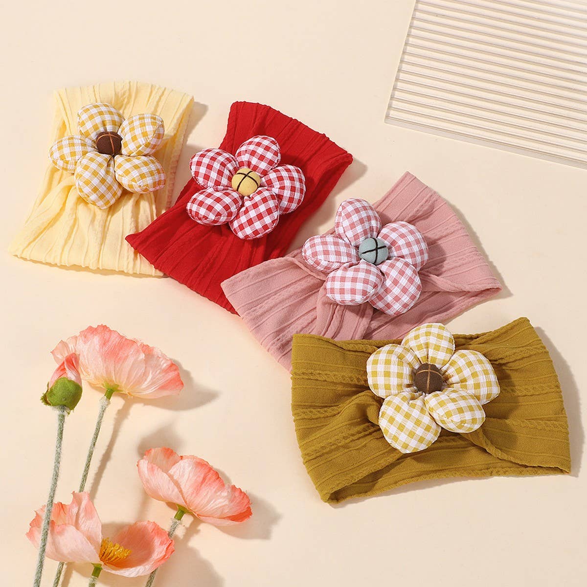 SOFT BABY HEADBAND WITH FLOWER NYLON STRETCH_CWAHA6721