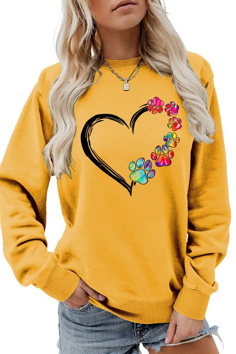 Valentine Day Rainbow Print Pullover_Cwtstl0985
