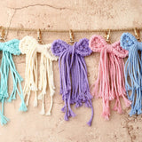 BOW TASSEL KEYCHAIN HANDCRAFTED WRIST STRAP_CWAB5073