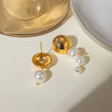 FASHIONABLE AND VERSATILE ROUND PEARL EARRINGS_CWAJE1890