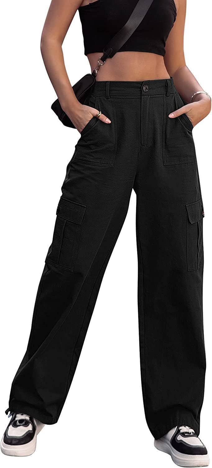 Stylish Multi-Pocket Cargo Straight Leg Pants