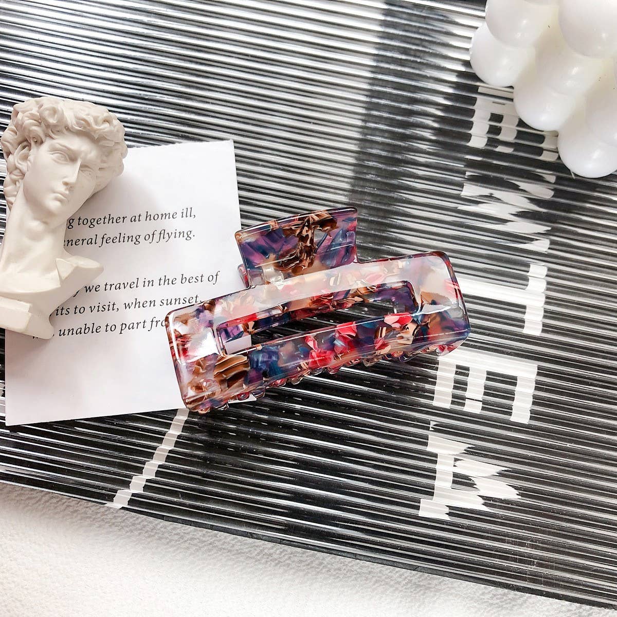 ELEGANT SQUARE HAIR CLAW MEDIUM ACETATE CLIP_CWAHA1483