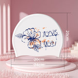 PRINTED SILICONE SWIM CAP FOR WOMEN WITH ANTI SLIP_CWMM6707