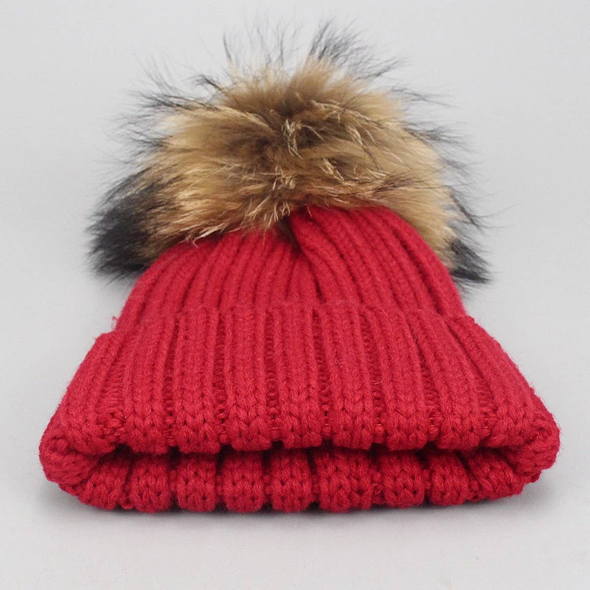 Unisex Knit Beanie Hat With Pom For Winter_Cwah05051