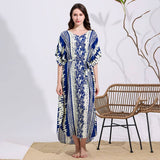 SNAKE PRINT COTTON BLEND BEACH COVER UP_CWMM6144