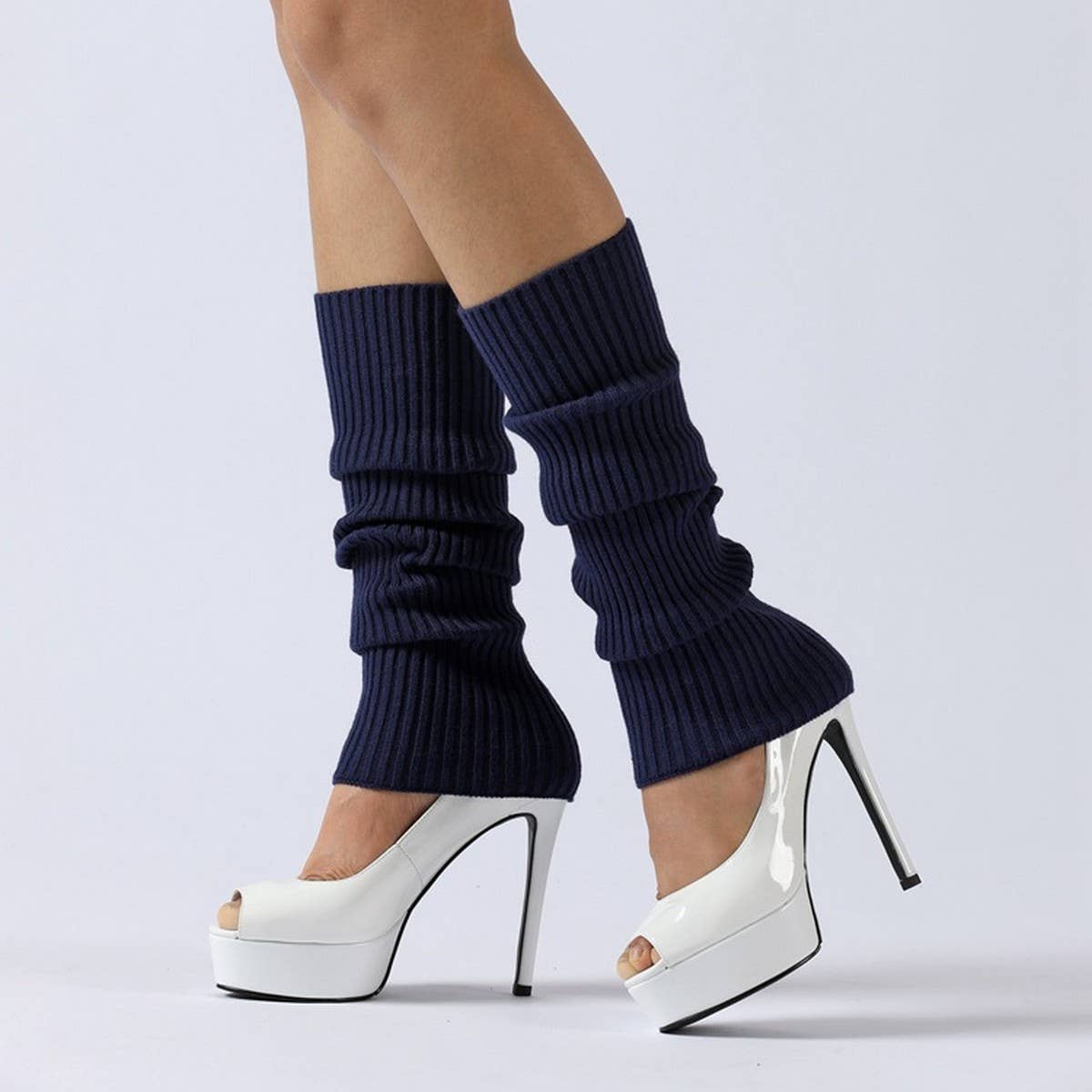 Warm Ballet Leggings High Elastic Stacked Socks_Cwms0748