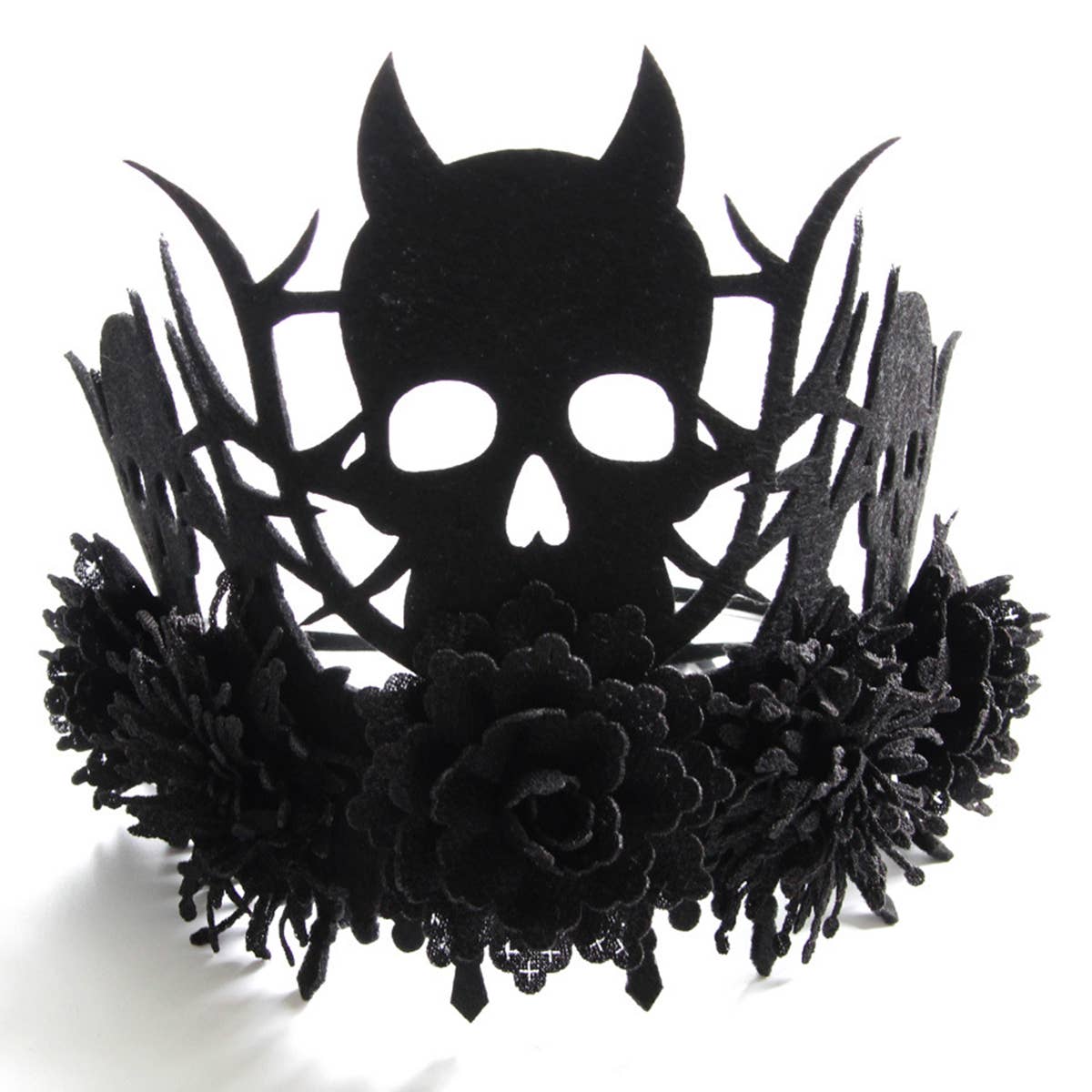 HALLOWEEN WITCH DEMON SKULL FLOWER CROWN_CWMM0140
