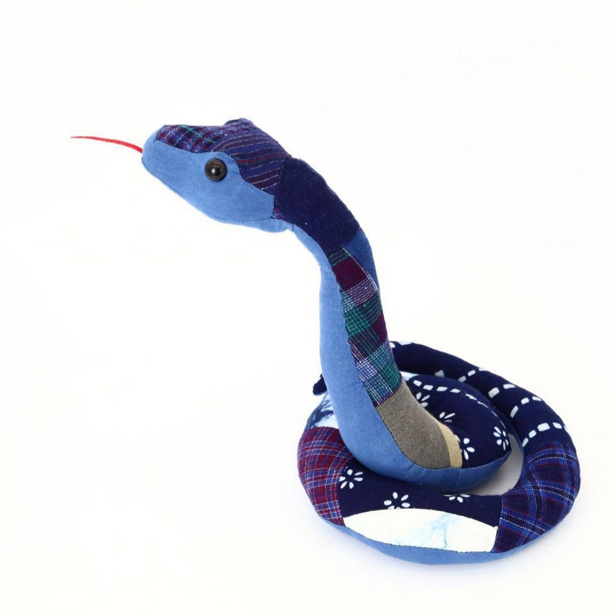 HANDMADE INDIGO DYED PATCHWORK DOLL_CWMM6026